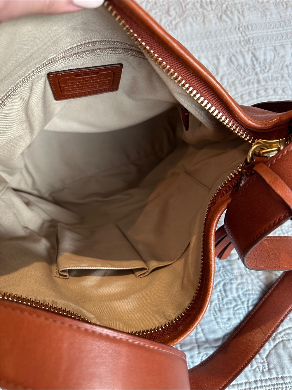 VTG Coach 2012 Legacy Leather Duffle Bag #19889 Cognac Excellent Condition - Picture 11 of 15